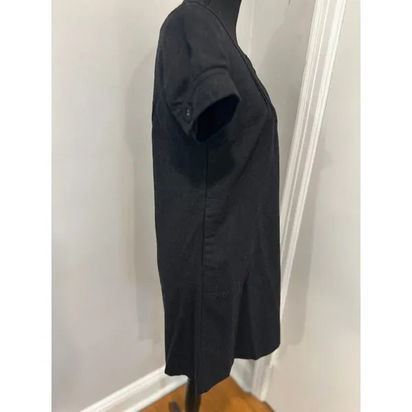 VTG GAP Wool Blend Pleated Bib Shift Dress Women SZ: 4 Black preppy mall brand - Image 9