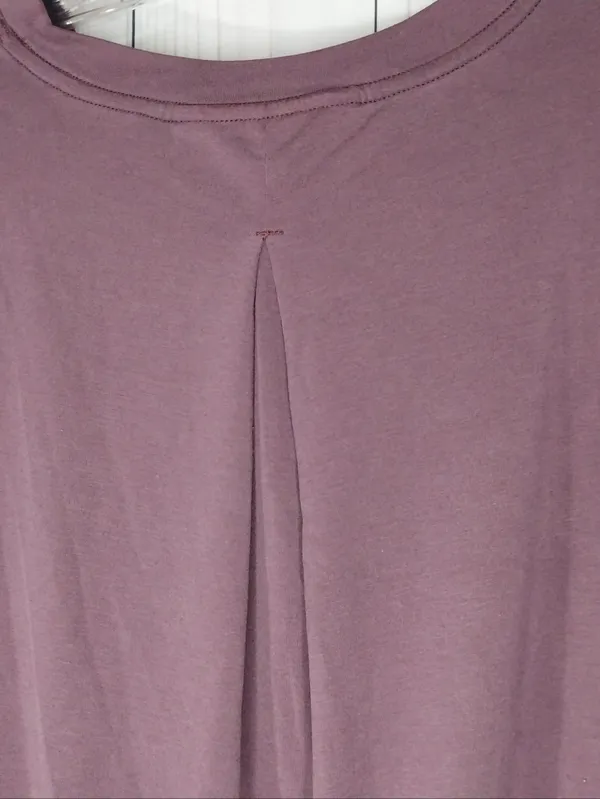 Athleta Long Sleeve Crewneck Relaxed Cropped Boxy Loungewear Top Plumberry - Image 7
