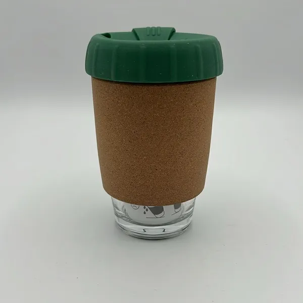 Arbonne glass‎ cup with lid D1 Green - Image 4