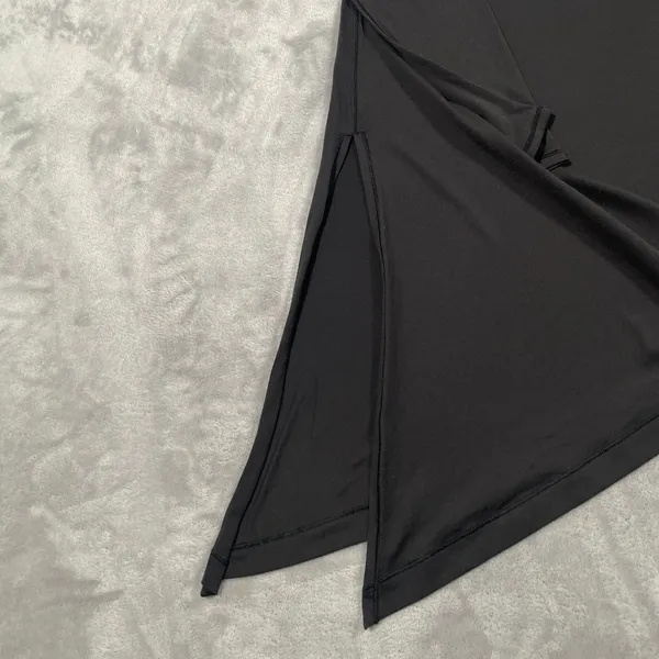 Lululemon Long Sleeve Top 8 Black Side Tie Lightweight Yoga Layering Drapey - Image 4