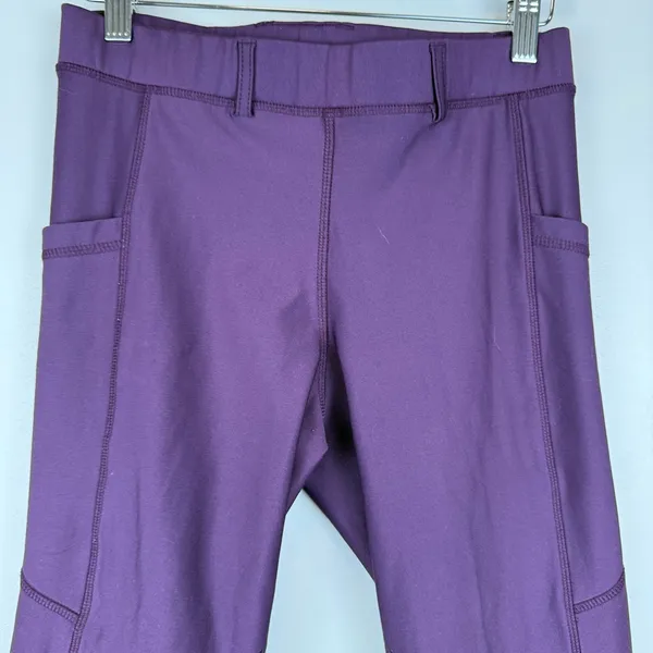 Ovation Equinox Pull On Knee Patch Winter Breeches Women's Size M 28 Purple - Image 3