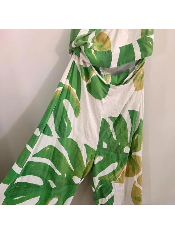 Farm Rio Wide Leg Monstera Jumpsuit - Image 6