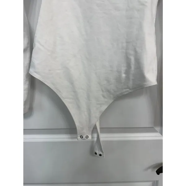 NWT Abercrombie White Square-Neck Long-Sleeve Bodysuit M - Image 5