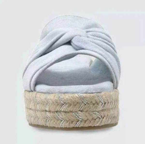Nalho Sai Yoga Mat Platform Espadrilles Light Baby Blue Twist Comfort Sandals 6 - Image 3