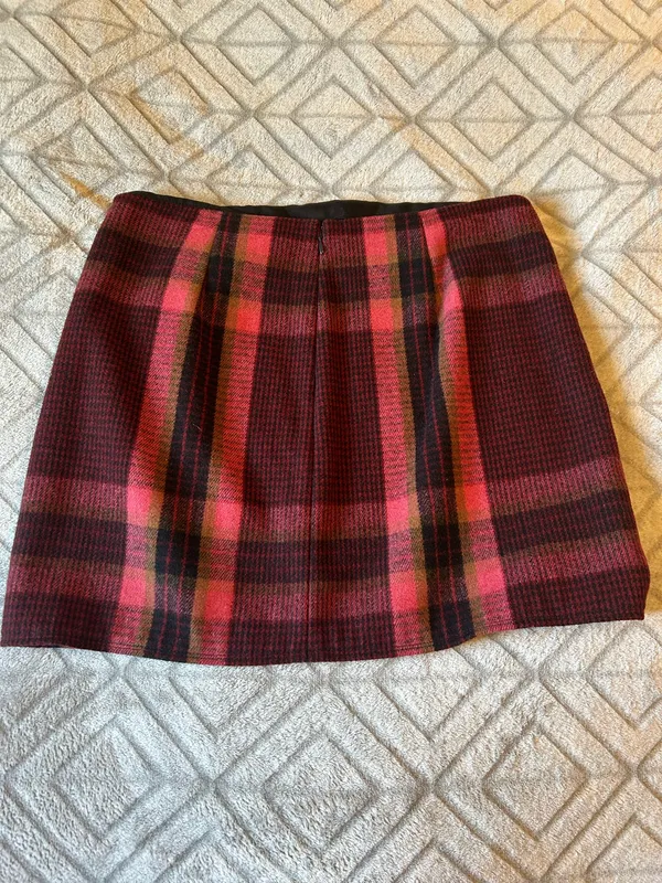 Gap Plaid Mini Wool Blend Skirt - Image 2