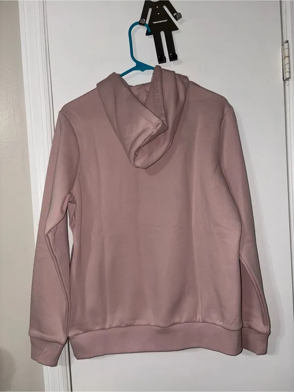 Puma Women's Pink Hooded Pullover Sweatshirt large - Image 3