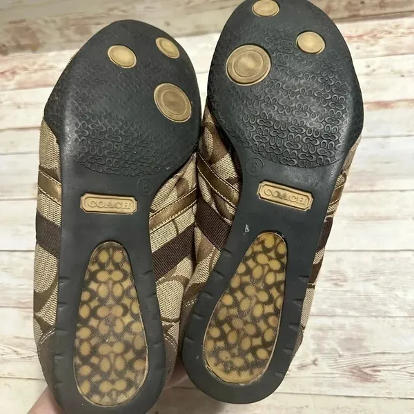 Coach Lace Up Sneaker Women’s Size 8 Brown and Tan C Logo - Image 5