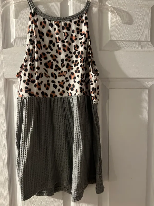 Grey Cheetah Tank Size M - Image 3