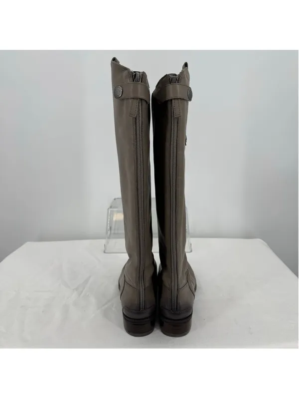 Sam Edelman Gray Penny Riding Boots Genuine Leather Equestrian Size 37.5/7 - Image 3