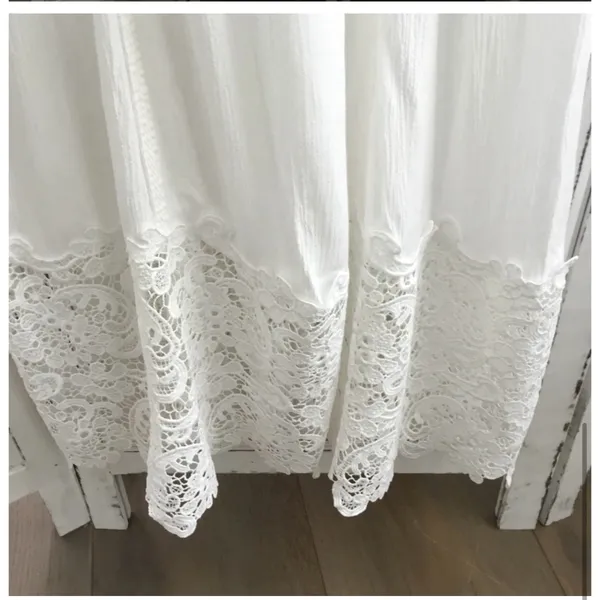 Motherhood Maternity Lace Hem Boho Maxi Dress in White size Small, NWOT - Image 14