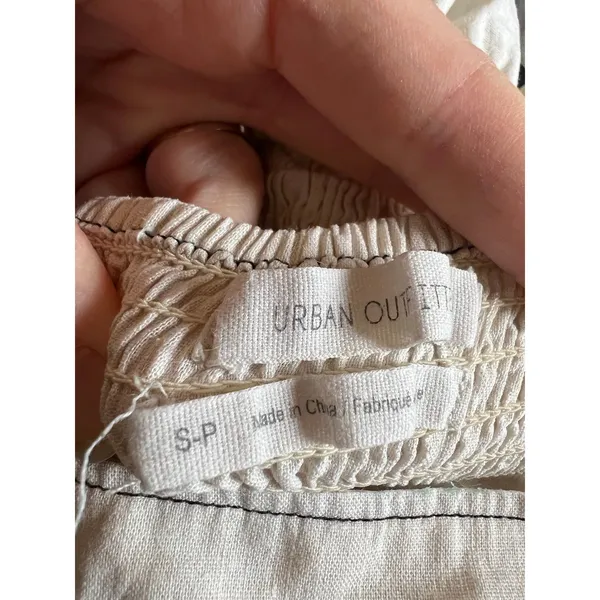 Urban Outfitters cream‎ ruffle crop top size S - Image 3