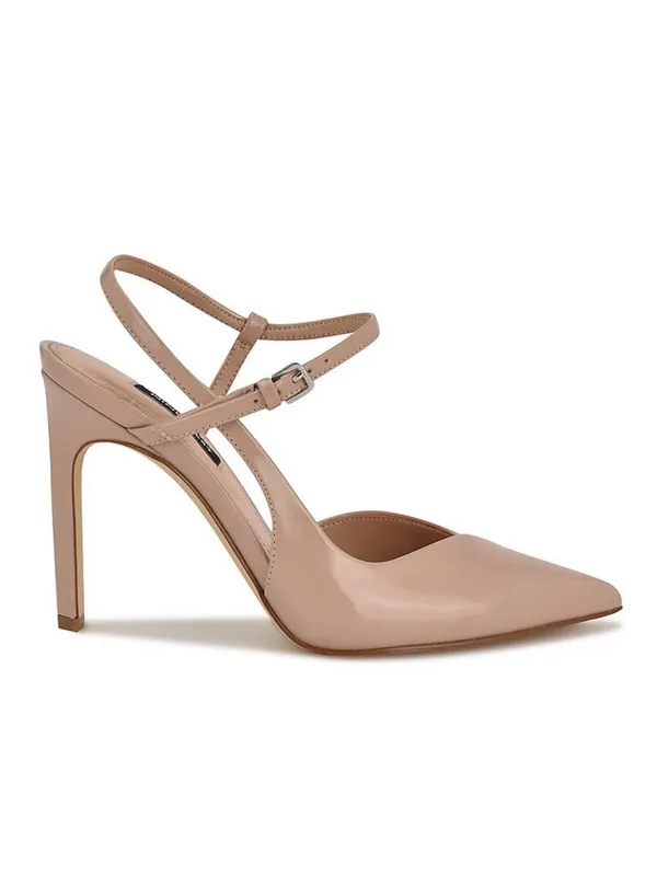Nine West Franka Nude Patent Pointed Toe Stiletto Pumps 8.5M $95.99 - Image 2