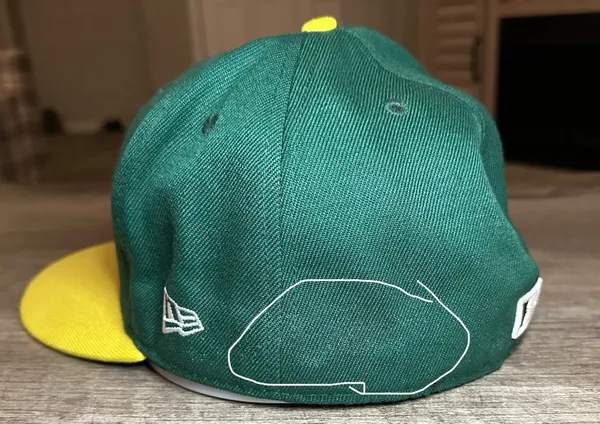 New Era Oakland Athletics A's Fitted 59Fifty Sz 7 3/8 MLB Green Yellow On Field - Image 3