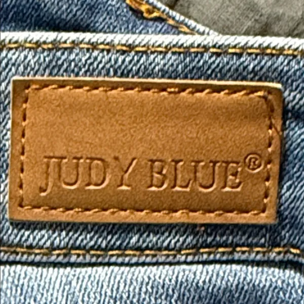 Judy Blue women’s size 31 distressed skinny fit blue jeans stretch - Image 10