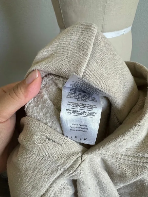 Brash Hoodie Beige Dollar Sign Graphic Size M - Image 5