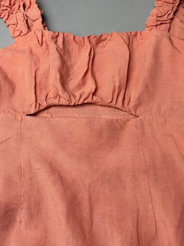 Altar’d State Pink Linen Blend Mini Dress Large Cottagecore Boho Feminine - Image 2