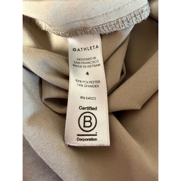 Athleta Go Far Travel Pant Tan Khaki Cargo Jogger Pockets Size 4 RN 54023 - Image 7