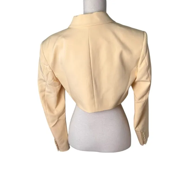 Delfi collective Emily cropped blazer in banana nwt s - Image 3
