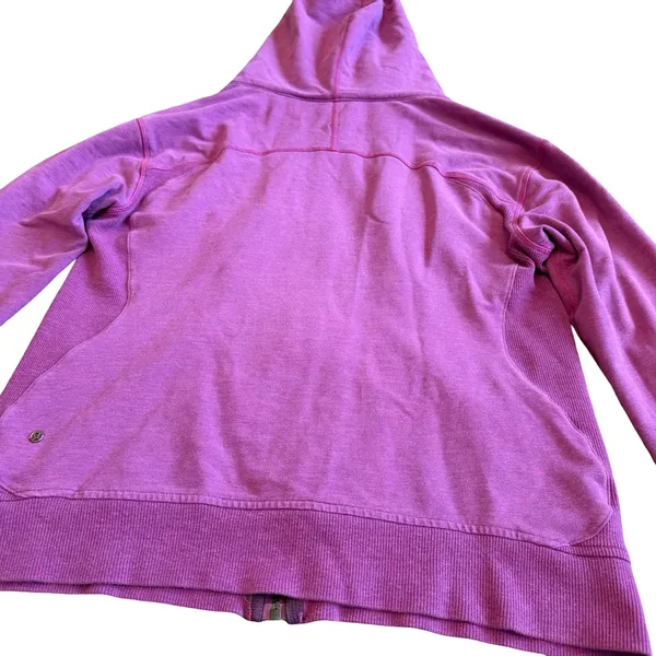 Lululemon On The Daily Zip Down Hoodie Sweater Hooded Ultra Violet Purple Sz 12 - Image 12