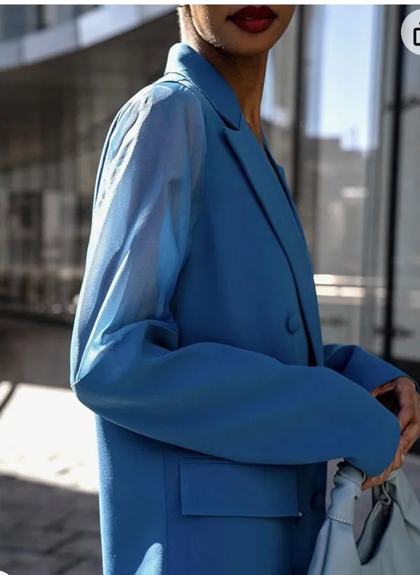 Women's Blue Sapphire Double Breasted Blazer by @signedblake - Image 3