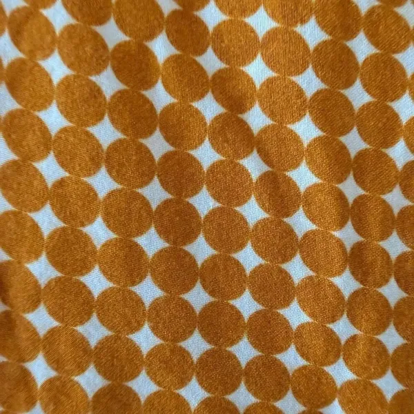 WARY Mustard yellow abstract print sleeveless viscose dress SZ L #2569 - Image 7