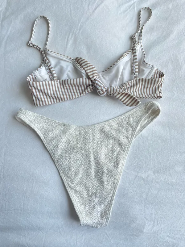 Abercrombie Balconette Striped Underwire Bikini Set - Image 2