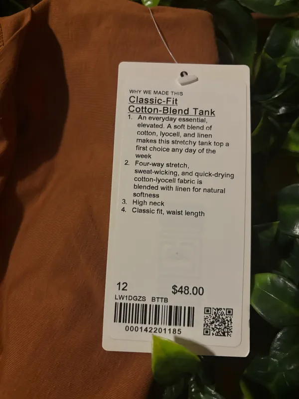 Lululemon Classic-Fit Cotton-Blend Tank size 12 - Image 5