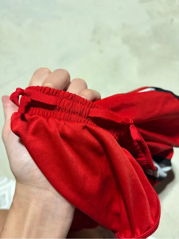 Nike Women’s Red Running Shorts with White Trim medium - Image 7
