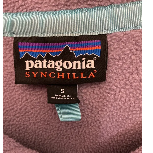 Patagonia Women Synchilla Snap-T Fleece Pullover Purple Grey Small 25455 - Image 6