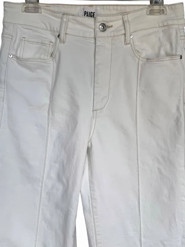 Paige Sasha Wide-Leg Jeans in Toasted Ecru Sz 29 - Image 4