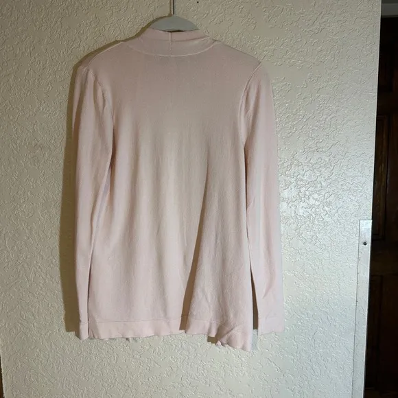 LOFT Women's Pink Lightweight Open‎ Front Long Sleeve Cardigan Sweater XS - Image 8