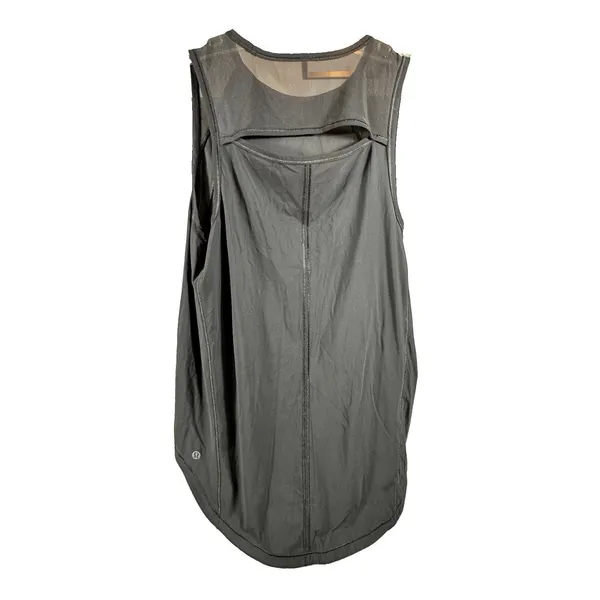 Lululemon Sculpt Tank Top Womens 6 8 Medium Black Mesh Back Cutout Run Training - Image 10