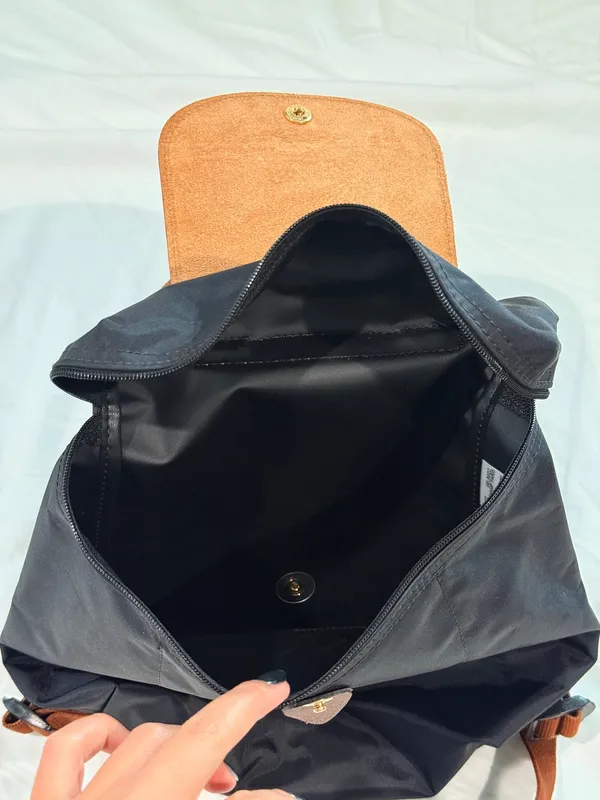 Classic Longchamp Mini Le pliage nylon backpack - Image 5