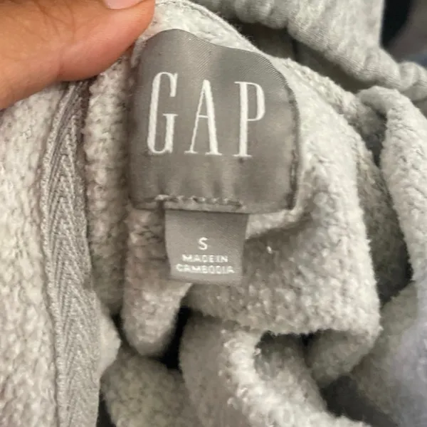 Gap Arch Logo Pullover Hoodie Sweater Heather Gray SZ S Streetwear Casual Y2K - Image 3