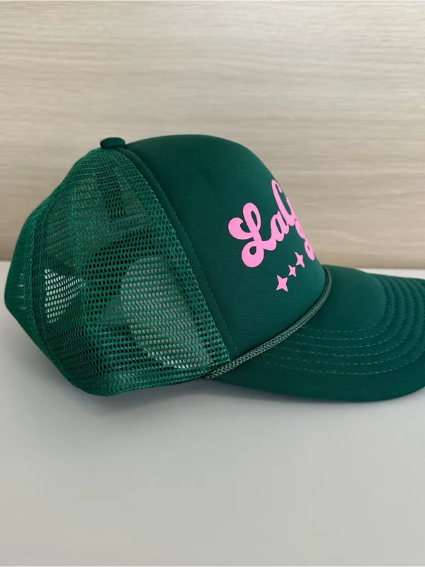 NEW La Croix Lover Puff‎ Print SnapBack Green Trucker Hat Adult OSFM - Image 4