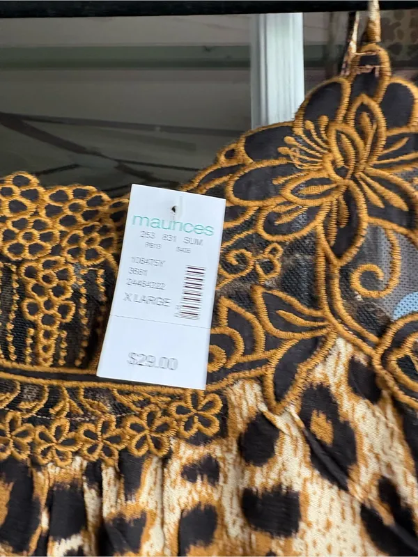 Maurices Leopard Print Lace-Trim Cami in Brown and Black - Image 2