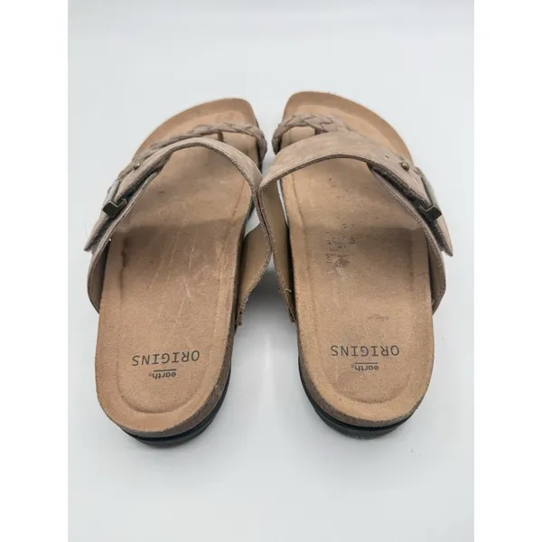 EARTH ORIGINS Onida Braided Toe-Post Leather Sandals Women Sz‎ 10 W US - Image 4