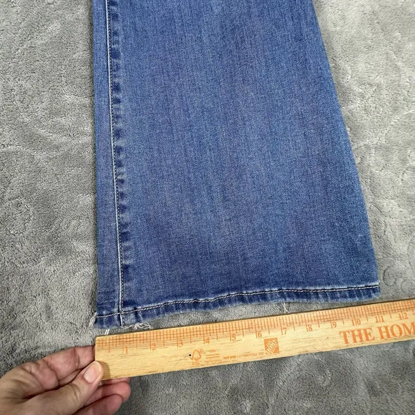 American Eagle Jeans Womens 6 Blue Curvy Super High Rise Flare Rips Festival - Image 15
