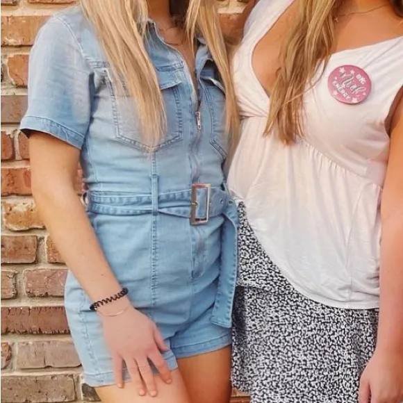 Misguided Denim Romper - Image 5