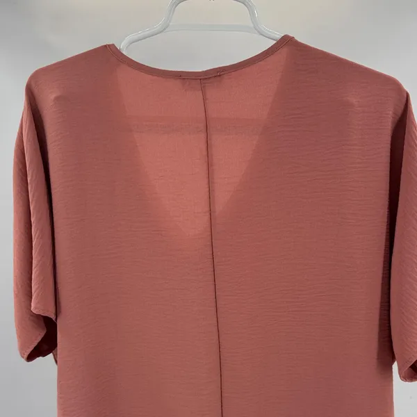 Entro Dusty Rose Blouse cap sleeve L lightweight office work casual layering - Image 3