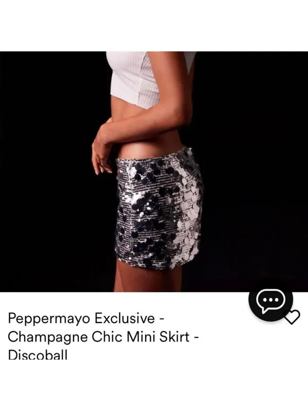 Peppermayo Champagne Chic Mini Skirt in Discoball - Image 6