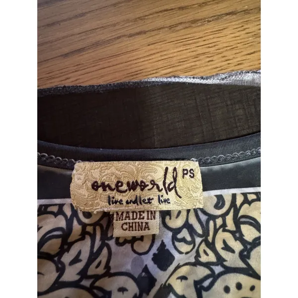 One World Live And Let Live Women Size PS Embellished Flowing‎ Bohemian Stretch - Image 3