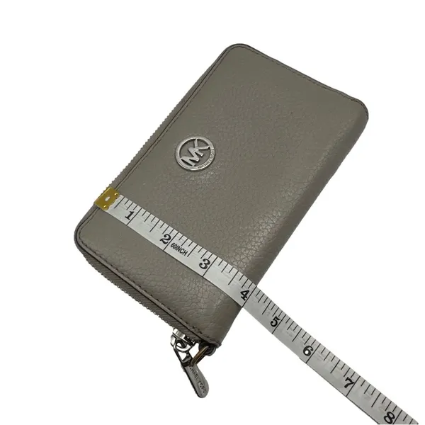MICHAEL KORS Gray Zip Around Wallet - Image 9