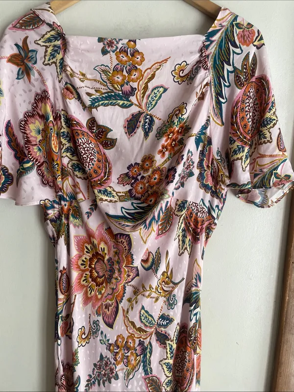 Kachel x Anthropologie Flutter-Sleeve Slip Dress Pink - Image 6