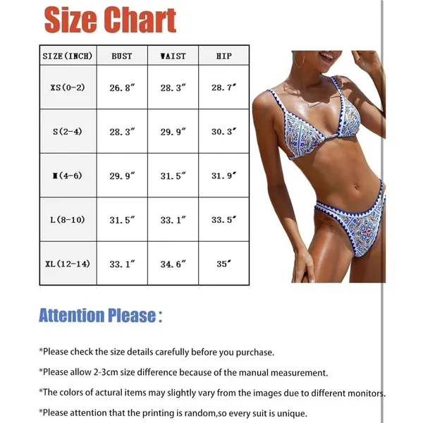 BIKINX Womens Swimsuits‎ Sexy Micro Bikini Ditsy Floral Two Piece Sets A-315 - Image 4