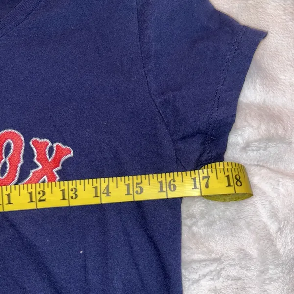 Majestic Womens L Boston Red Sox David Ortiz MLB T Shirt Navy Short Sleeve EUC - Image 2