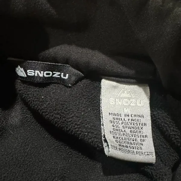 Snozu Black Zip Up Jacket Women’s Medium - Image 2
