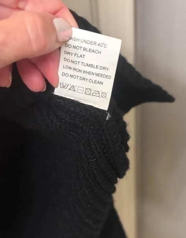 oversized Sweater Vest Black - Image 4
