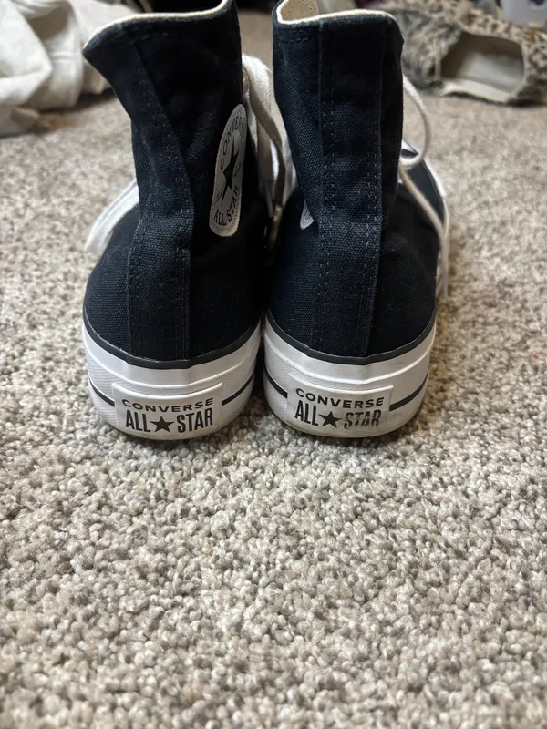 Black High-Top Converse Platform - Image 5