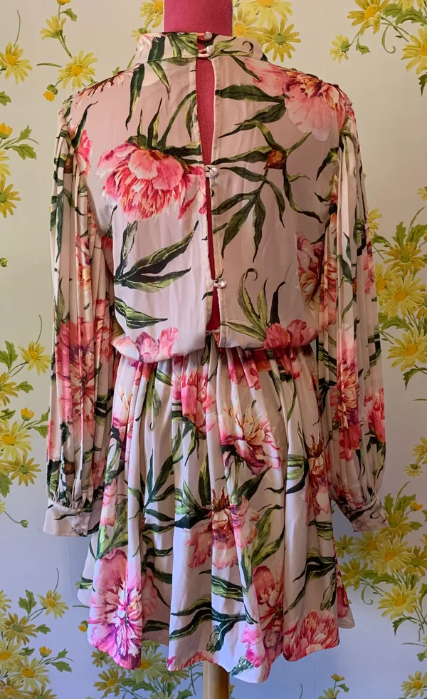 Floral Pleated Mini Dress Size M Multi Size M - Image 9